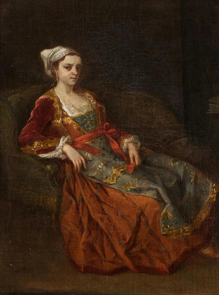 Antoine De Favray - Portrait Of A Lady In Turkish Dress Seated In An Armchair.webp