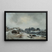 Vista dell'isola Louviers, effetto neve - Antoine Perrot — quadro incorniciato alla parete