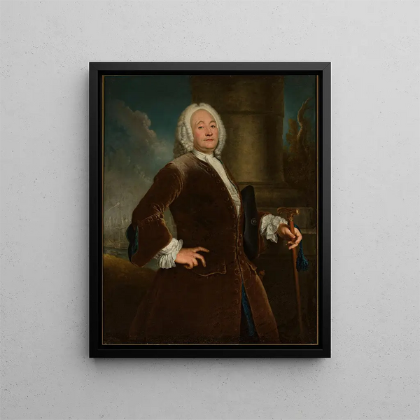Ritratto di Heinrich Vogell - Antoine Pesne — quadro incorniciato alla parete