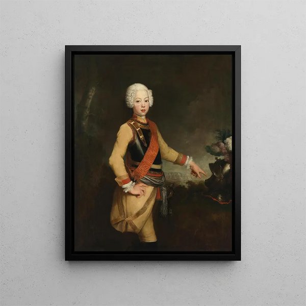 Principe Augusto Guglielmo di Prussia - Antoine Pesne — quadro incorniciato alla parete