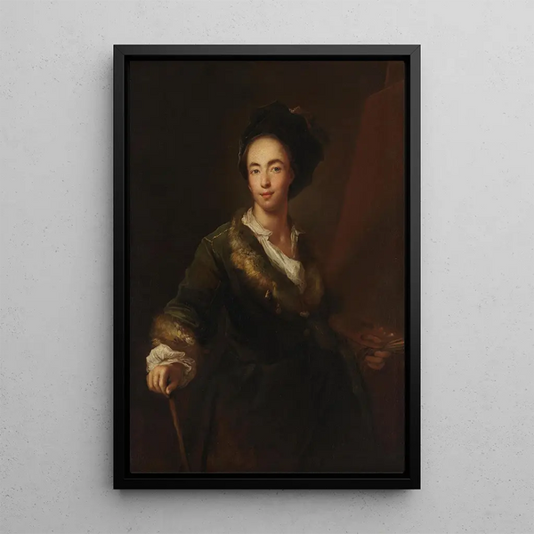 Autoritratto - Antoine Pesne — quadro incorniciato alla parete