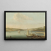 Vista sul Bosforo ripreso dall'alto di Beykoz verso nord-ovest con l'acquedotto di Giustiniano sullo sfondo - Antoine van der Steen — quadro incorniciato alla parete