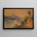 Vista sul lago Wolfgang con il faro - Anton Altmann il Giovane — quadro incorniciato alla parete