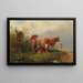 Le Parapluie rouge - Anton Braith — quadro incorniciato alla parete