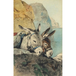 Anton Braith - Eselpaar Gru vom Gardasee.webp