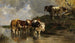 Bétail à l'abreuvoir - Anton Braith — vista dell’opera