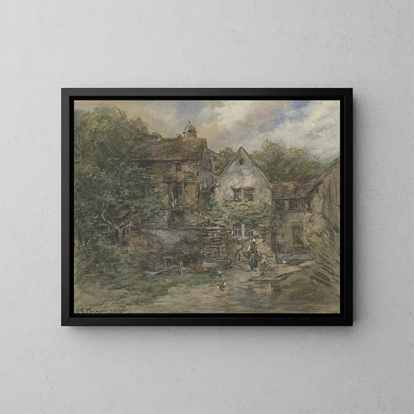 Ferme - Anton Burger — quadro incorniciato alla parete