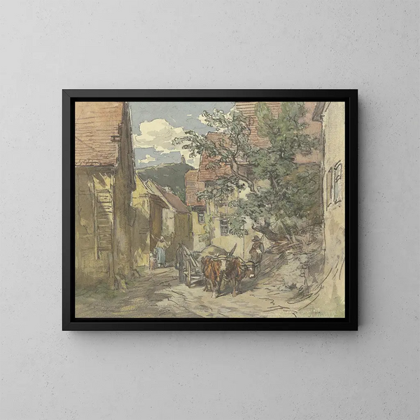 Rue à Kronberg - Anton Burger — quadro incorniciato alla parete