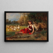 Gardeuse d'oies au repos - Anton Dieffenbach — quadro incorniciato alla parete