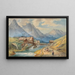 Village au ruisseau de montagne - Anton Doll — quadro incorniciato alla parete