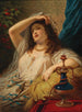 Una odalisca con una pipa d'acqua - Anton Ebert — vista dell’opera