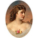 Riproduzione del dipinto Ritratto di una dama con rose sul décolleté - Anton Ebert