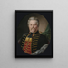 Ritratto di un nobile gentiluomo in uniforme da hussard - Anton Ebert — quadro incorniciato alla parete