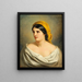 Ritratto di una donna con foulard giallo - Anton Ebert — quadro incorniciato alla parete