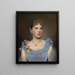 Ritratto di una dama in abito blu - Anton Ebert — quadro incorniciato alla parete