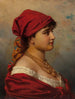 Donna in rosso - Anton Ebert — vista dell’opera