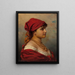 Donna in rosso - Anton Ebert — quadro incorniciato alla parete