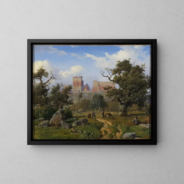 Hammershus - Anton Eduard Kieldrup — quadro incorniciato alla parete