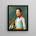 Ritratto di un tenente dei 4° dragoni dell'Alta Austria e di Salisburgo - Anton Einsle — quadro incorniciato alla parete