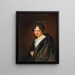 Ritratto di una giovane donna con un fiocco nero nei capelli - Anton Einsle — quadro incorniciato alla parete