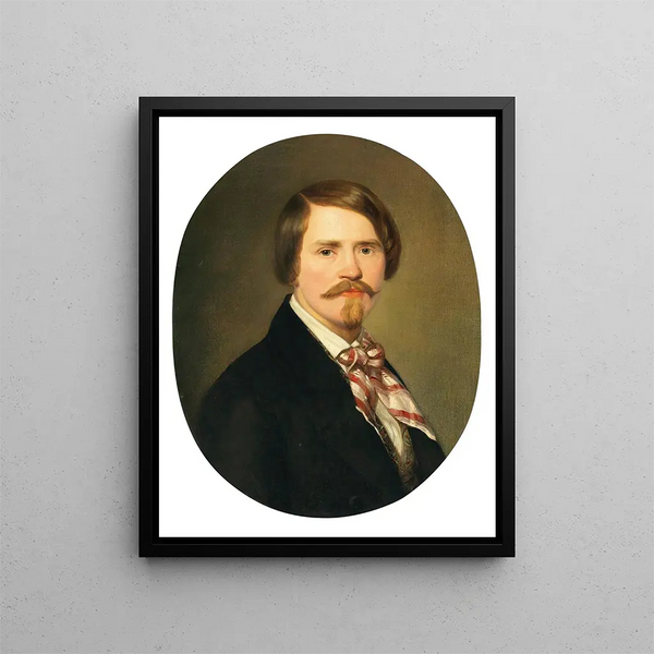 Ritratto di un uomo - Anton Einsle — quadro incorniciato alla parete