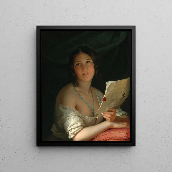 La lettre - Anton Einsle — quadro incorniciato alla parete