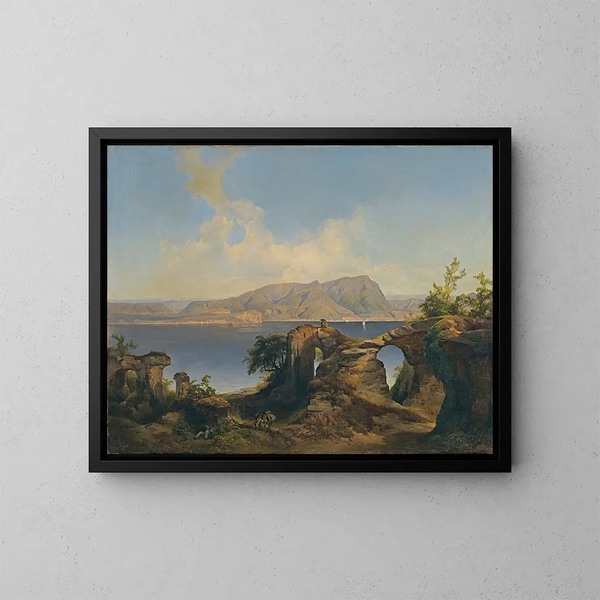 Vista sul Lago di Garda - Anton Hansch — quadro incorniciato alla parete