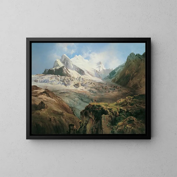 Le Stubaier Ferner in Tirolo - Anton Hansch — quadro incorniciato alla parete