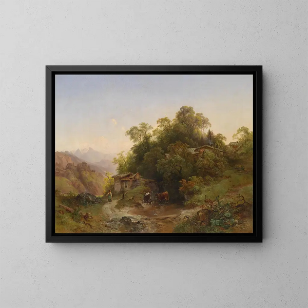 Le tumulus forestier - Anton Hansch — quadro incorniciato alla parete