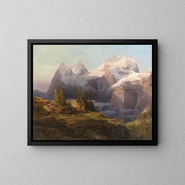 Eiger, Mönch e Jungfrau - Anton Hansch — quadro incorniciato alla parete