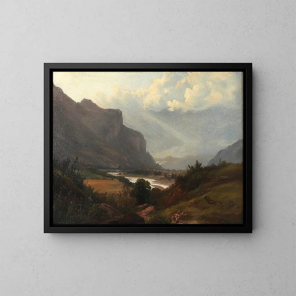 Golling vicino a Salisburgo - Anton Hansch — quadro incorniciato alla parete