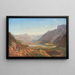 Paesaggio lacustre nel nord Italia - Anton Hansch — quadro incorniciato alla parete