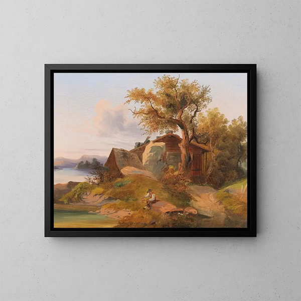 Repos au bord du ruisseau - Anton Hansch — quadro incorniciato alla parete