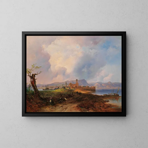 Sirmione - Anton Hansch — quadro incorniciato alla parete