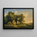 Sotto le tigli, paesaggio serale - Anton Hansch — quadro incorniciato alla parete