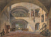 Interno di un monastero con Cristo della Passione e vista su un castello - Anton Höchl — vista dell’opera