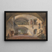Interno di un monastero con Cristo della Passione e vista su un castello - Anton Höchl — quadro incorniciato alla parete
