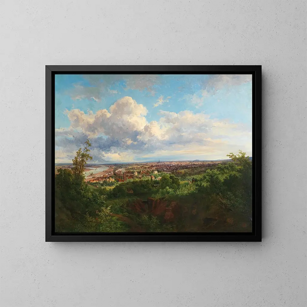 Una vista di Vienna - Anton Hlaváček — quadro incorniciato alla parete