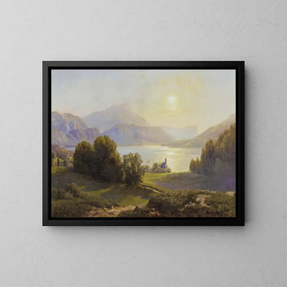 Anton Hlavacek - Blick ber einen Alpensee.webp