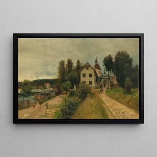 Anton Hlavacek - Castle in Velden on Wrthersee.webp