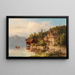 Lavandières sul lago - Anton Hugo Ullik — quadro incorniciato alla parete