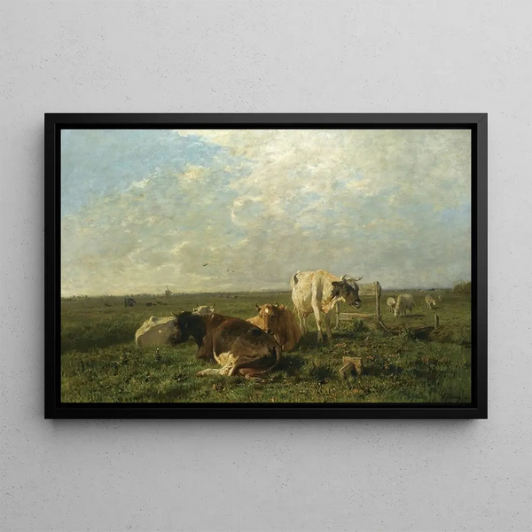 Bétail au pâturage - Anton Mauve — quadro incorniciato alla parete