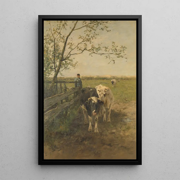 Il virage del latte - Anton Mauve — quadro incorniciato alla parete