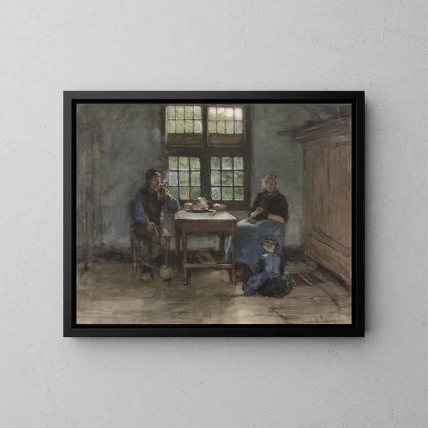 Interno di Larens - Anton Mauve — quadro incorniciato alla parete