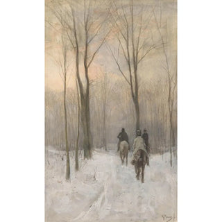 Anton Mauve - Riders in the Snow in the Haagse Bos.webp