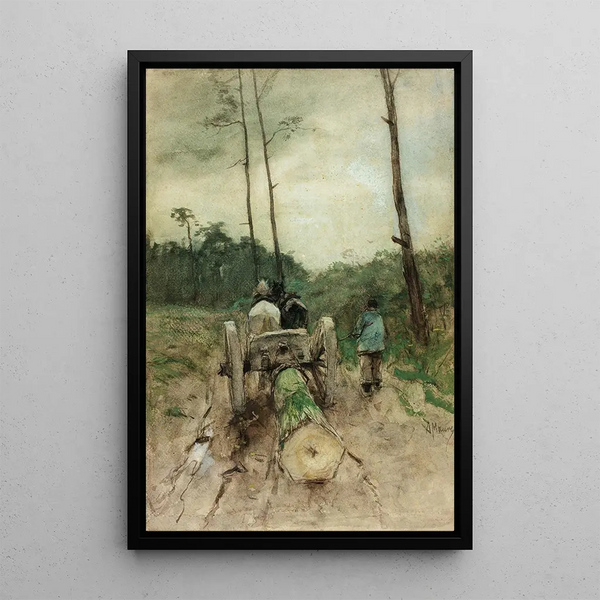 Riproduzione del dipinto La charrette des forestiers - Anton Mauve