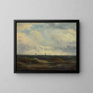 Anton Melbye - Marine med skibe p havet.webp