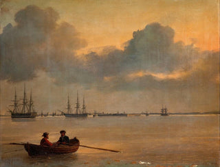 Notte tranquilla - Anton Melbye — vista dell’opera
