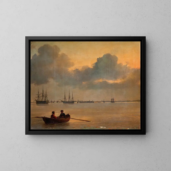 Notte tranquilla - Anton Melbye — quadro incorniciato alla parete