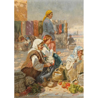 Anton Mittoff Mitov - The Peasant Market.webp